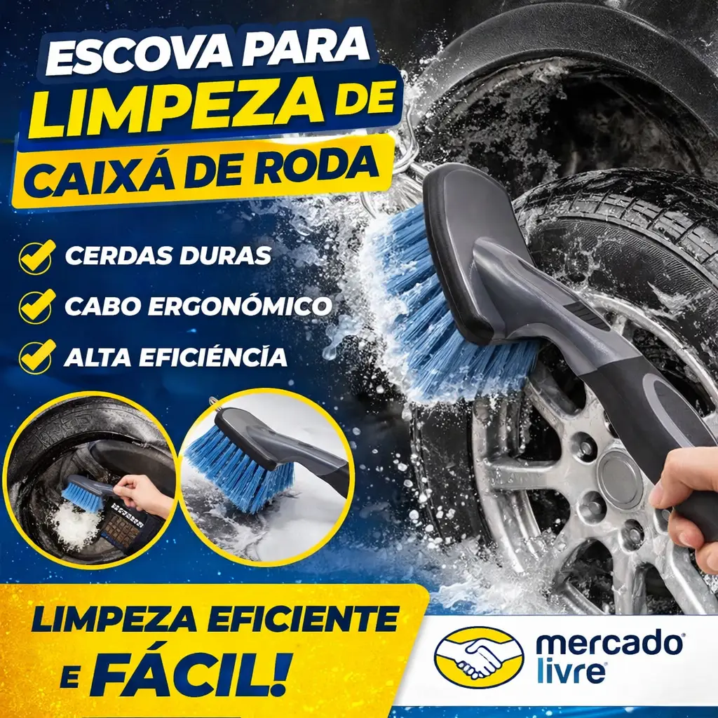 ESCOVA CAIXA DE RODA CABO CURTO DETAILER galeria 6